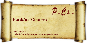 Puskás Cserne névjegykártya